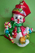Christopher Radko Frosty Snow Stroll Glass Ornament picture