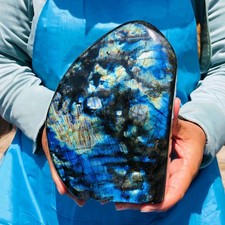 5.5LB Large Natural Gorgeous Labradorite Crystal Quartz Mineral Specimen Heals picture