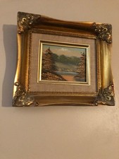 Large beautifully framed vintage wall decor picture