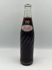 Genuine Original Vintage 1976 Pepsi Bottle Unopened Full Swirl 16 oz. One Pint picture