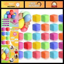 40 Pack Slow Rising Stress Cube Fidget Toys, Squishy Balls Sensory Fidget Toys f picture