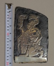 D’Argenta Mayan Pakal King Palenque Plaque Silver Wall Art  Aztec Mesoamerican picture