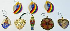 RARE Joseph Addotta Bronze Christmas Ornaments - Set of 8 - Made in 2010s HTF picture
