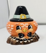 🧡🤎New Johanna Parker Fall Critter Ceramic Bowl w/Lid HTF picture