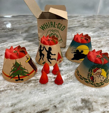 Vintage Whirl-Glo Revolving Christmas Tree Light Shades Set Of 4 picture