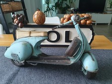 Jayland Vintage Metal Vespa Scooter Model Light Blue Tin Iron Art Home Decor picture