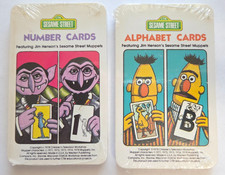 Vintage 1978 Sesame Street Alphabet & Number Cards Sets FACTORY SEALED picture