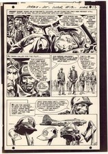 1968 JOE KUBERT OUR ARMY AT WAR #191 SGT ROCK ORIGINAL PRODUCTION ART COMIC PAGE picture