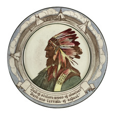Vintage Royal Doulton England Hiawatha Native American Collector Plate 10 3/8” picture
