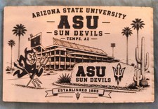 LEATHER ~ ARIZONA STATE UNIVERSITY ASU Sun Devils Tempe Stadium FOOTBALL picture