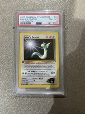 2000 vintage Pokemon card Gym Heroes Erika'S Dratini PSA 8 #42 1st edition NM-MT picture