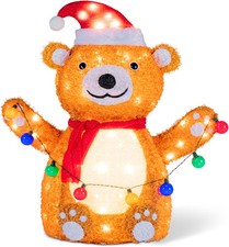 Best Choice 3ft Lighted Pop-Up Teddy Bear 90 LED Christmas Outdoor picture