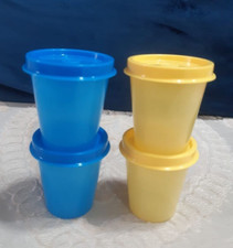 Tupperware Tupper Mini Midgets Container 2oz Set of 4- yellow and blue picture
