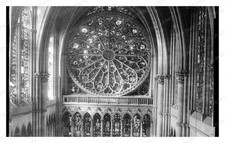 Reims France 1900s Cathedral Rose Window Standard Postcard picture
