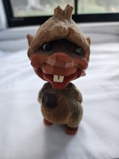 Vintage Hand-Carved Wooden Troll Figurine by Norwegian Artist Henning Engelsen picture