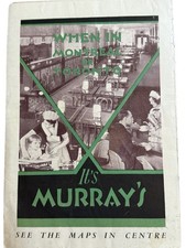 Vtg Murrays Montreal Toronto Brochure Map Canadian Restaurant Chain Ephemera picture
