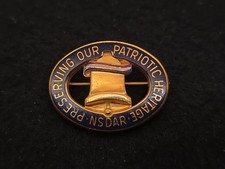 DAR NSDAR Preserving Our Patriotic Heritage JE CALDWELL PIN picture