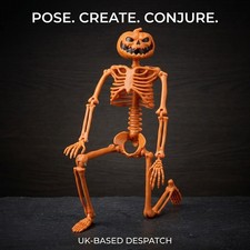 Halloween Person Size Skeleton Hanging Props Poseable Movable Fake Human Skull  picture