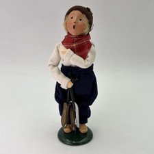 Vintage 1992 Byers Choice The Carolers Boy With Skates Figurine picture