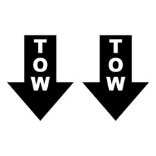Pair Tow Hook Drag Racing Drift JDM Decal Sticker Black Die Cut Vinyl picture