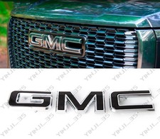 Front Grille Chrome Black GMC Emblem Badge Fit 2021-2026 Yukon Yukon XL picture