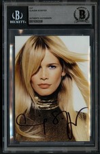Claudia Schiffer signed autograph 3.5x5 Photo Model & Actress BAS Slabbed picture