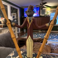 Amazing Vintage Monkey Bellhop Lamp 24” Tall Fixable Chip picture