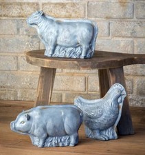 New Set/3 Resin Rustic Farm Animals Faux 3D Chocolate Molds Farmhouse Decor Only picture