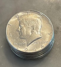 [Lot of 5] - 1964 Kennedy Half DolIar - 90% SiIver - Choose How Many Lots of 5 picture