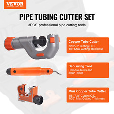 VEVOR 3PCS Tubing Cutter Set - Heavy Duty Pipe Cutter 3/16
