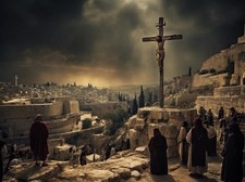 Reprint JESUS CHRIST CROSS IS THE ONLY WAY TO GOD 8X11 PHOTO POSTER CRUCIF Alt C picture