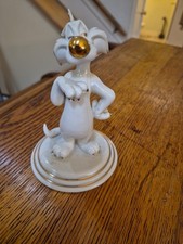 Vintage Lenox Sylvester Classic Warner Brothers Statue Gold Outlines Exc. Cond picture