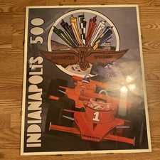 Vintage Original 1985 NRECA Conference Indianapolis Speedway Event Poster Framed picture