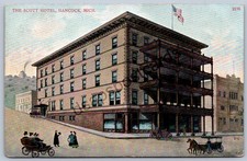 K49/ Hancock Michigan Postcard c1910 The Scott Hotel 21 picture