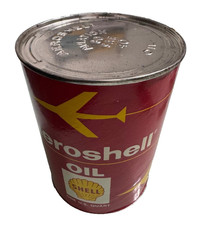 Vintage Aeroshell Aviation Oil 1 QT Cardboard Can SAE 40 Sealed Rare picture