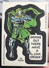 Vintage 1976 Topps Marvel Super-Heroes Sticker  - Dr. Doom  picture