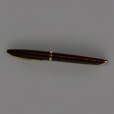 Vintage WATERMAN Carene Fountain Pen Amber Shimmer and Gold 18k picture