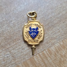 1959 Duke University Hoof ‘n’ Horn Key Charm Balfour 10K GF Award Letter 1958 picture