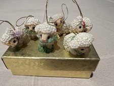Micro Miniature Tiny Baby Lamb Sheep Resin Figurine Fairy Garden Decor Trinket 6 picture