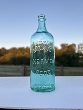 Antique Moxie Nerve Food Registered Aqua Bottle Lowell MA Patent Medicine picture
