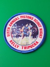 Sixth Annual Pistons Scout Night Kelly Tripucka Patch BSA Scouts America NEW picture