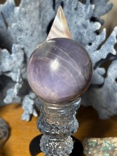 Purple Chalcedony Sphere – Indonesian Lavender Quartz | Collector Sphere picture