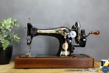 1937 Vintage Singer 28k Hand Operated Sewing Machine and Carry Case picture