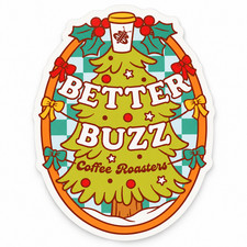 Better Buzz Coffee Roasters Christmas Tree Holiday Sticker Decal picture
