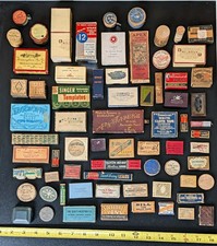 Huge Antique Advertising Lot 70+ Drugstore General Store Ephemera Boxes Tins picture