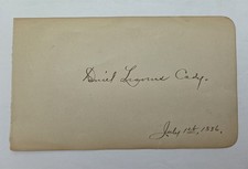 1886 antique DANIEL LEAVENS CADY autograph VERMONT POET album page signed picture