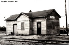 Genoa, IL Illinois ICG Railroad Train Station Depot Postcard RR Tracks picture