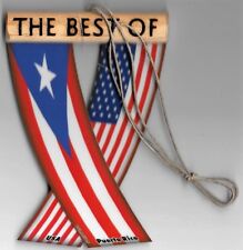 Rear view mirror car flags Puerto Rico and USA unity flagz for inside the car picture