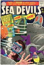 Sea Devils  # 27   VERY GOOD    February 1966    Subscription crease  H. Purcell picture