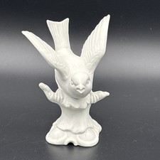 Vintage Gerold Porzellan Bavaria White Bisque Bird Figurine Germany 1940s picture